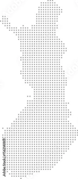 Obraz Finland – square dot grid vector map (Web Mercator projection, PPT-compatible & fully editable)
