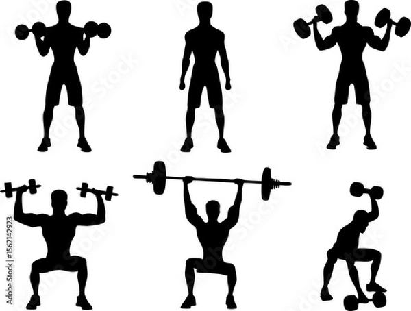 Obraz man lifting weights