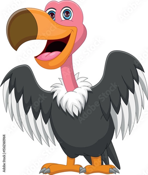 Obraz Cute vulture cartoon