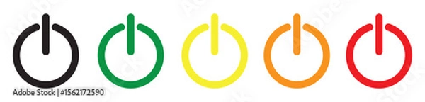 Fototapeta Power icon set vector illustration