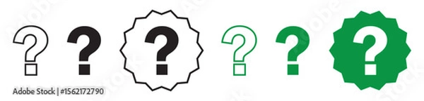Fototapeta Question mark icon set vector