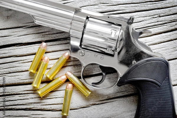 Obraz Handgun Cylinder For Bullets Ammunition Pistol Load Loaded