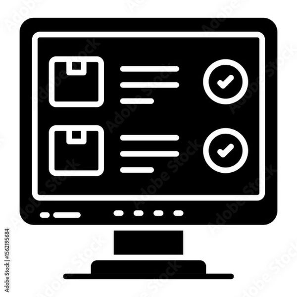 Fototapeta An icon design of online parcel