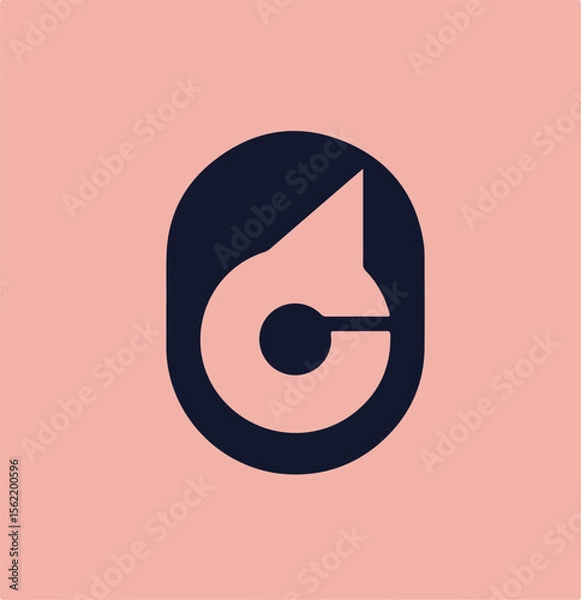 Obraz Minimal Speed Dial Monogram Logo