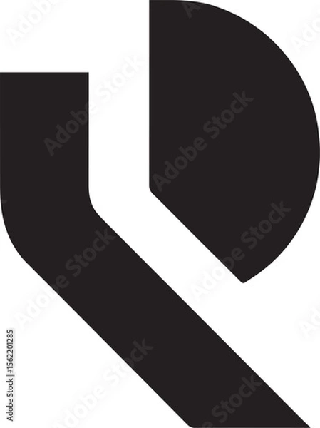 Obraz R logo on white background