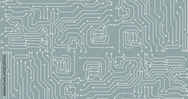 Obraz Circuit board electronics digital technology banner. Abstract technology background. Tech futuristic circuit board abstract banner. Vector illustration