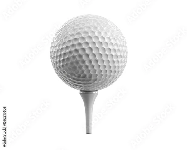 Obraz Golf ball on a tee, sport equipment