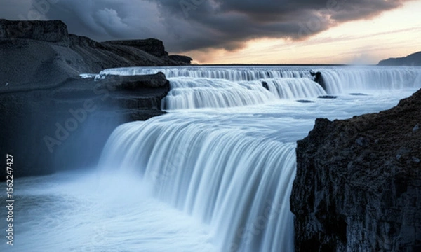 Obraz Aesthetic Massive Waterfall