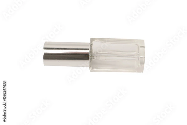 Obraz Perfume automiser, perfume transparent glass bottle isolated on white background.