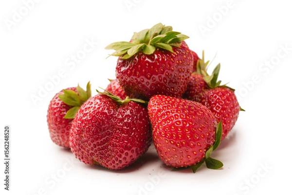 Obraz Fresh group of berries isolated on a white background.