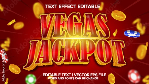 Obraz text effect vegas vector editable
