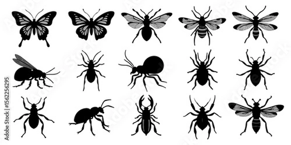 Fototapeta Silhouette Insects & Small Creatures Icons