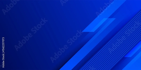 Fototapeta Abstract blue background with modern geometric design and minimal shapes. Ideal for brochures, booklets, banners, posters, websites, flyers, covers, corporate use, and clean backdrops.