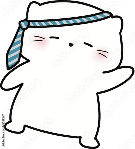 Obraz 술취한 고양이 일러스트