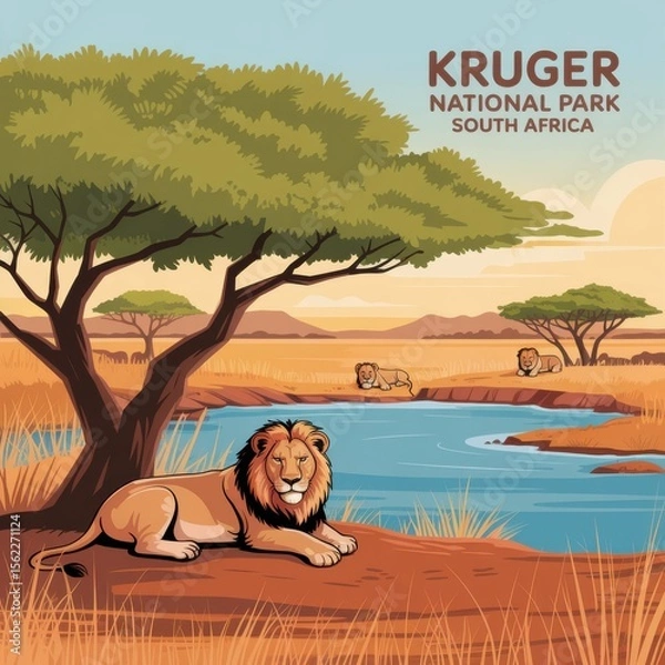 Fototapeta Lion Pride at Kruger National Park South Africa