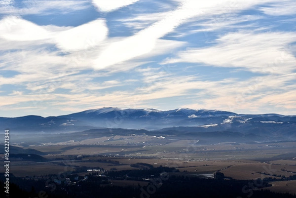 Obraz mountains and clouds
