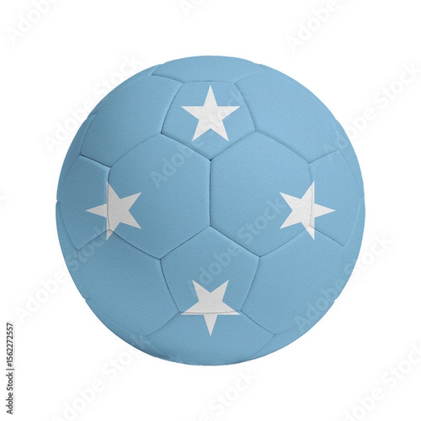 Obraz Soccer ball with flag of Micronesia