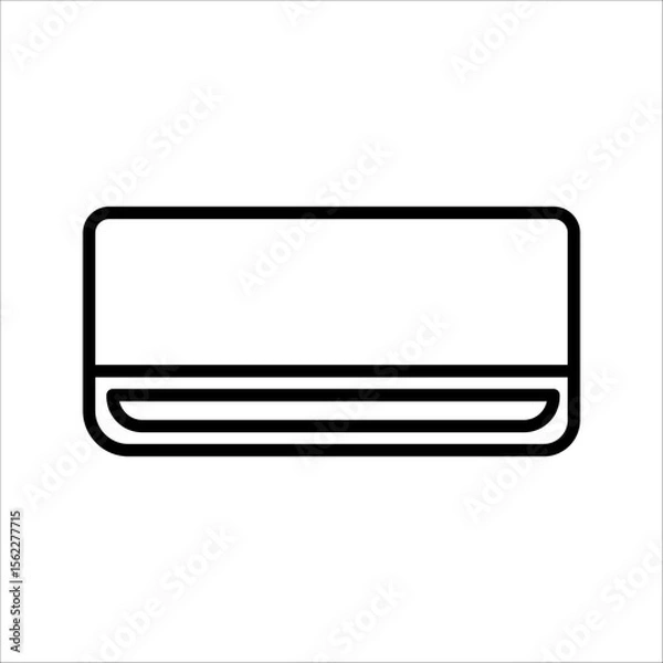 Fototapeta Air Conditioner Icon Symbol isolated white background. vector illustration. color editable.