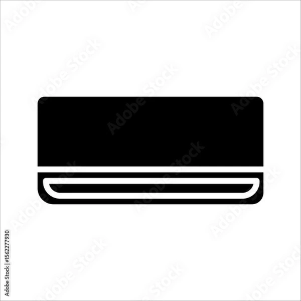 Fototapeta Air Conditioner Icon Symbol isolated white background. vector illustration. color editable.