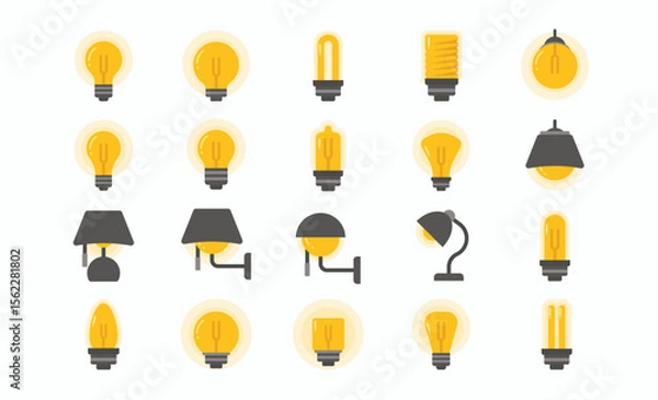 Obraz Flat Light Blub Graphic Pack