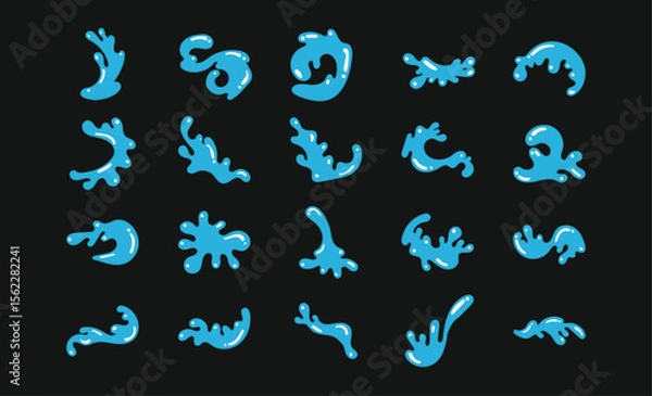 Obraz Water Splash Drop Graphic Pack