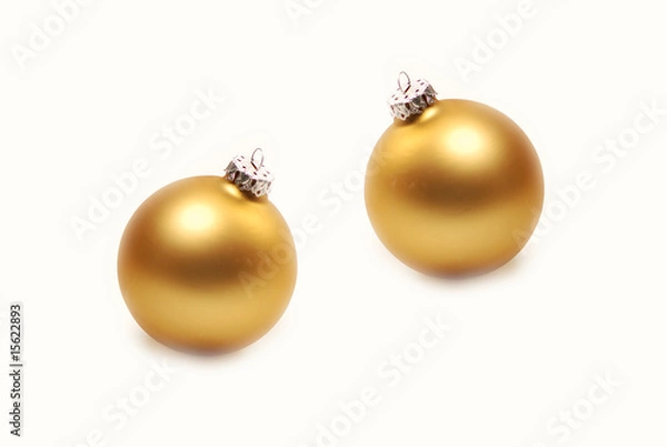 Obraz Zeri goldene Weihnachtskugeln