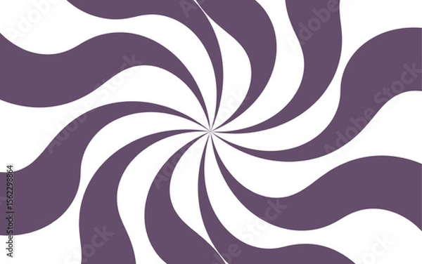 Fototapeta Dynamic abstract spiral design with a central focal point with wavy stripes. Hypnotic swirl radiates symmetrically sense of motion and energy. Graphic, and retro-inspired illusion of spinning or depth