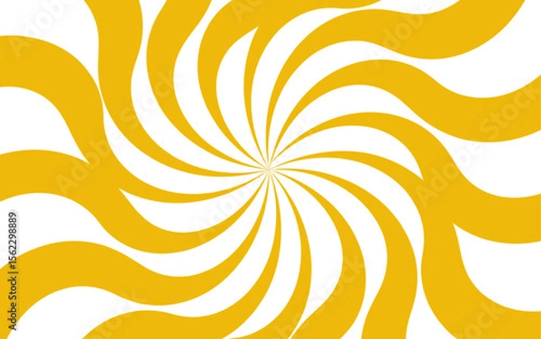 Fototapeta Dynamic abstract spiral design with a central focal point with wavy stripes. Hypnotic swirl radiates symmetrically sense of motion and energy. Graphic, and retro-inspired illusion of spinning or depth