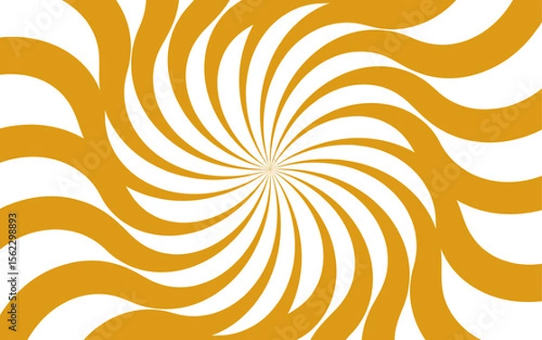 Fototapeta Dynamic abstract spiral design with a central focal point with wavy stripes. Hypnotic swirl radiates symmetrically sense of motion and energy. Graphic, and retro-inspired illusion of spinning or depth