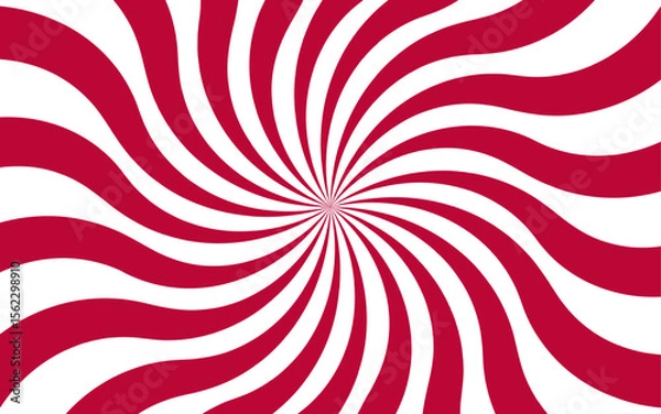 Fototapeta Dynamic abstract spiral design with a central focal point with wavy stripes. Hypnotic swirl radiates symmetrically sense of motion and energy. Graphic, and retro-inspired illusion of spinning or depth