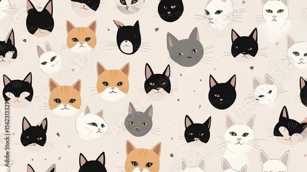 Obraz seamless pattern with cats
