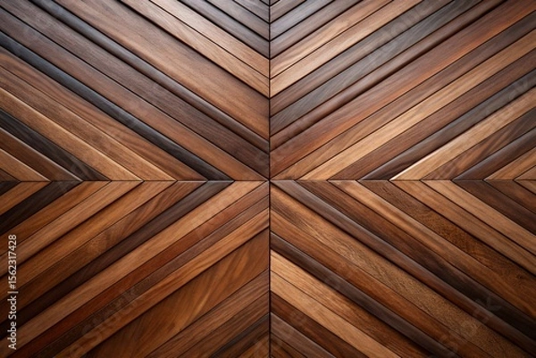 Fototapeta Rich Wood Tone Diagonal Timber Paneling High-Resolution Texture