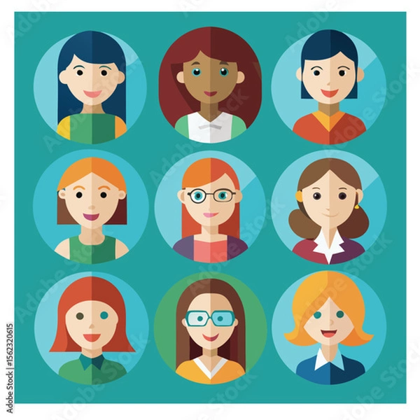 Obraz people icons set