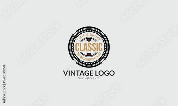 Fototapeta Vector vintage logo fully editable high quality