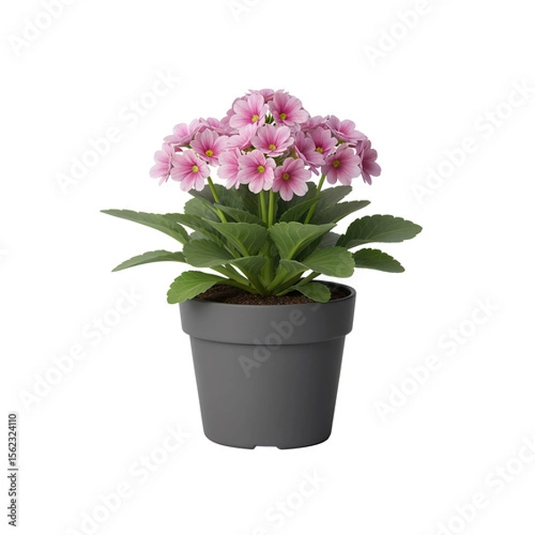 Obraz Potted flower isolated on white background