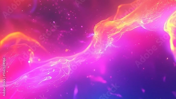 Fototapeta Abstract colorful smoke background with vibrant pink, purple, and yellow hues for creative projects