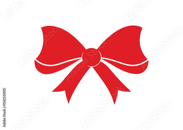 Obraz red bow on white background