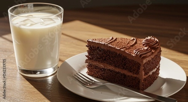 Obraz chocolate cake and coffee