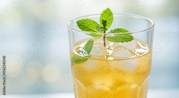 Obraz Refreshing Iced Tea with Mint and Ice