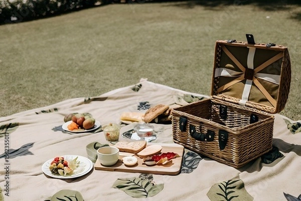 Obraz picnic table setting