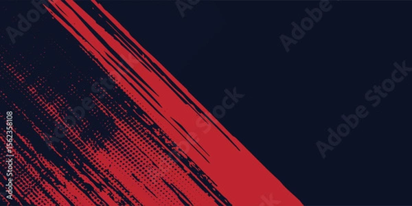 Fototapeta Red halftone dots blue color pattern gradient grunge texture background. Red halftone dots blue color pattern gradient grunge texture background MODERN