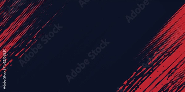 Fototapeta Red halftone dots blue color pattern gradient grunge texture background. Red halftone dots blue color pattern gradient grunge texture background MODERN