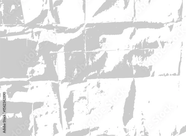 Fototapeta Crumpled Paper Texture With Rough Surface And Wrinkles. Wrinkled Sheet Overlay Effect For Collage, Scrapbooking. Dirty Grungy Vintage Background, Poster, Banner And Print Design. Vector Illustration