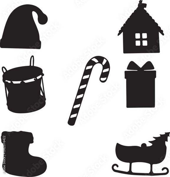 Obraz vector set of christmas icons