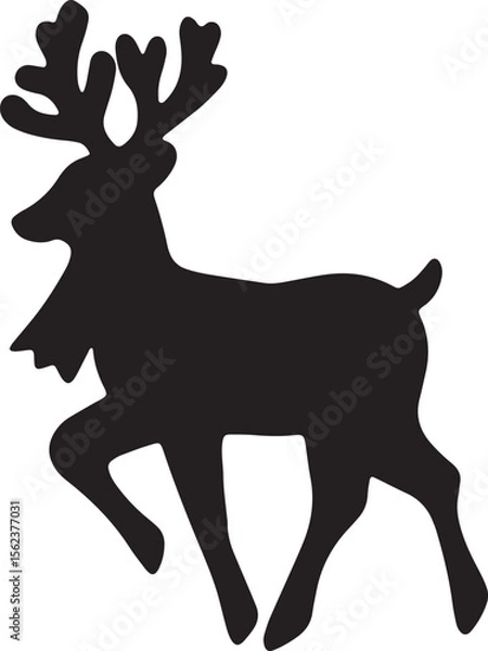 Obraz deer silhouette vector