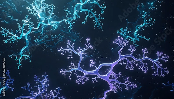 Fototapeta abstract blue background with bubbles