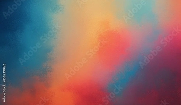 Fototapeta Black blue orange red abstract grainy poster background vibrant color wave dark noise texture cover header design





