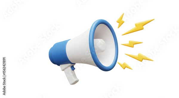 Obraz megaphone isolated on white background