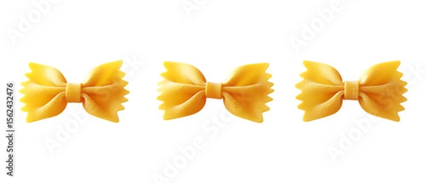 Fototapeta Pack Collection Farfalle Pasta A Culinary Delight set against transparent background
