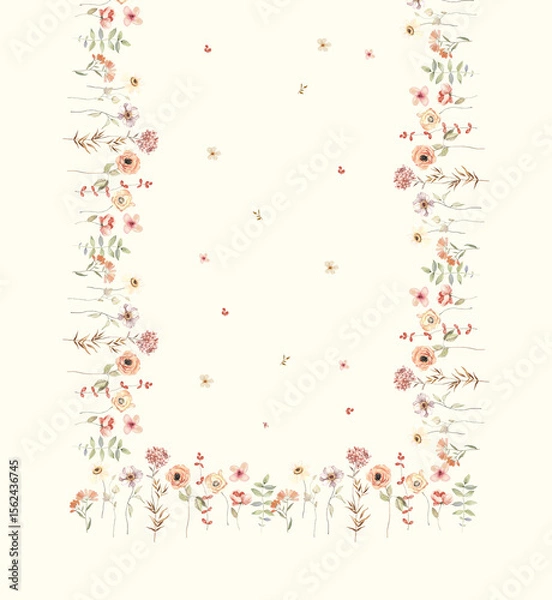 Obraz Charming Floral Pattern Assortment for Tender Spaces